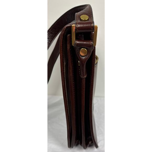 Time Resistance, On The Road Small Leather Messenger Bag, Brown, Leather - Picture 14 of 15